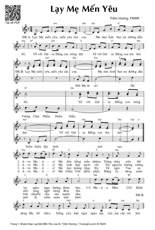 Lạy Mẹ Mến Yêu