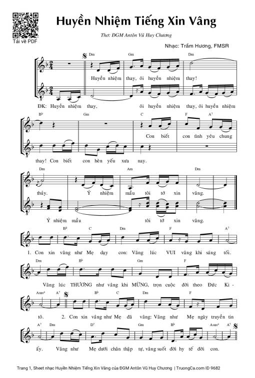 Huyền Nhiệm Tiếng Xin Vâng