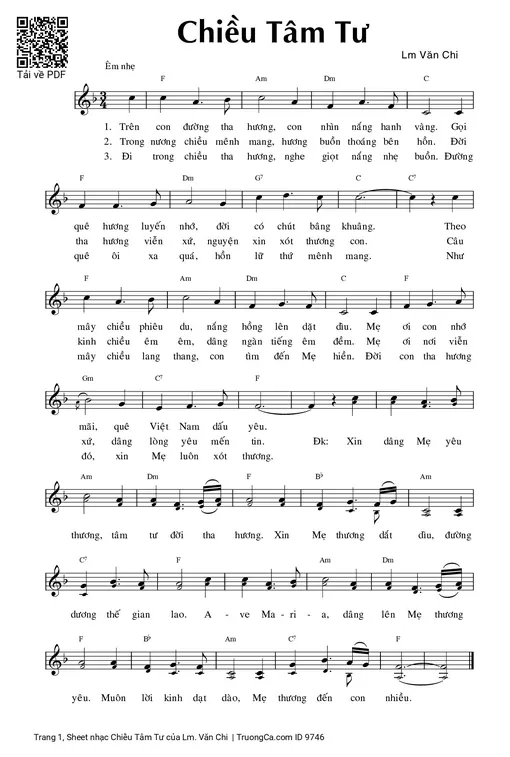 Chiều Tâm Tư - Lm. Văn Chi