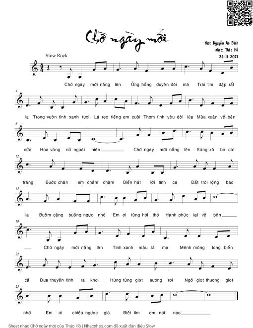 Sheet PDF of Chờ ngày mới