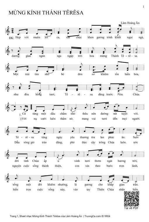 Mừng Kính Thánh Têrêsa