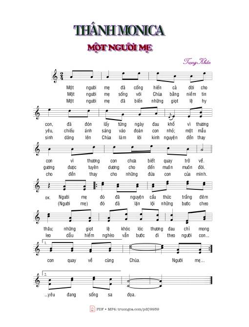 Thánh Monica - Trọng Khẩn