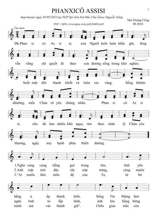 Phanxicô Assisi - Mai Hoàng Công